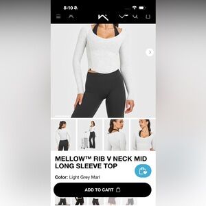 Oner Active Light Grey Long Sleeve Top